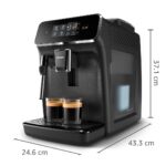 PHILIPS Serie 2200 Cafetera Automática Espresso con Molinillo Cerámico, Espumador de Leche, Negro Mate EP2220/10 - Imagen 11
