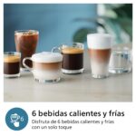 PHILIPS 3300 Cafetera Superautomática EP3347/90 con LatteGo, 6 Bebidas, Molinillo Cerámico, Cromo Negro - Imagen 3