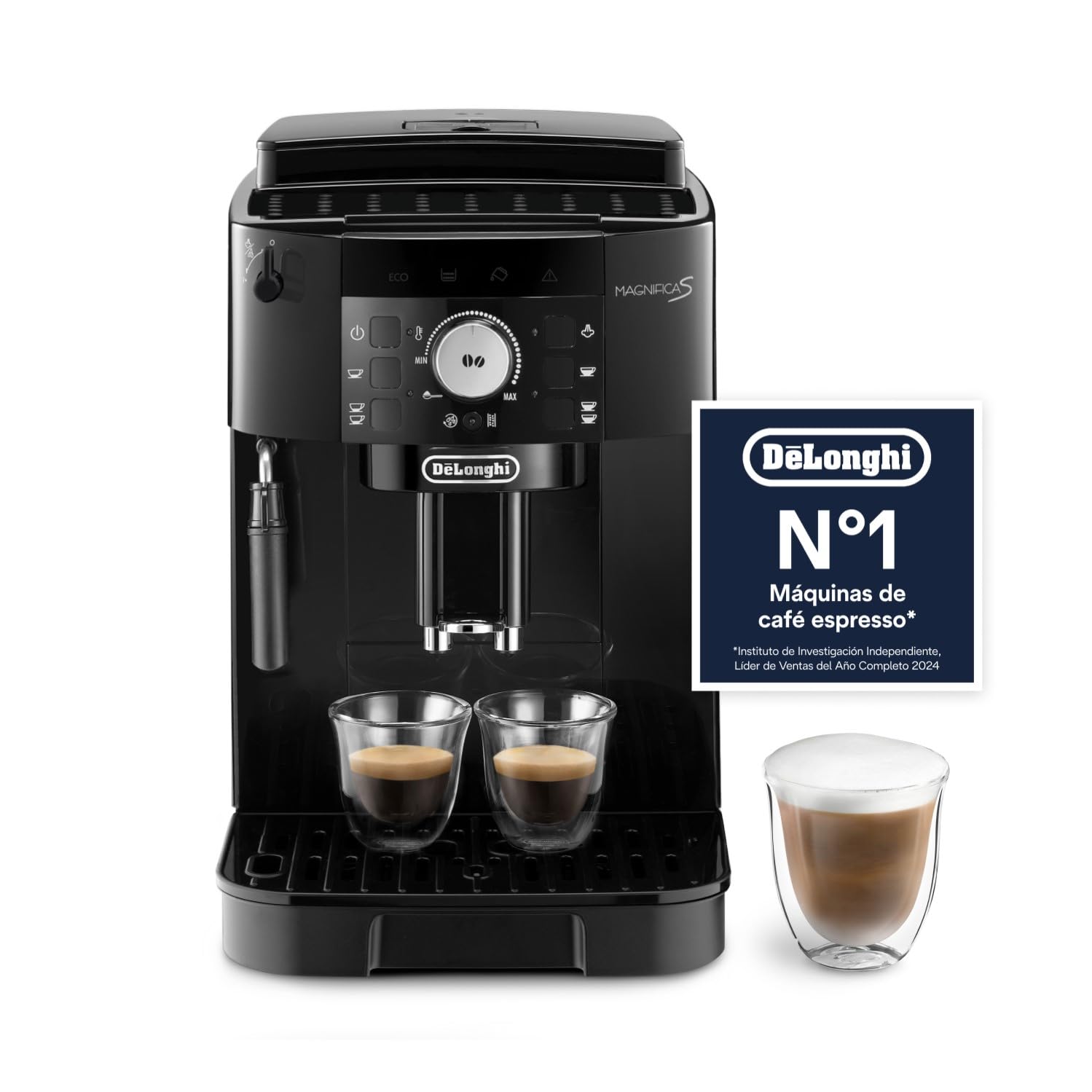 617bJwLkEhL De'Longhi Magnifica S ECAM11.112.B - Cafetera Superautomática con Molinillo Integrado 13 Niveles Negro - Imagen 1