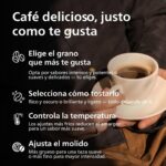 PHILIPS Serie 2200 Cafetera Automática Espresso con Molinillo Cerámico, Espumador de Leche, Negro Mate EP2220/10 - Imagen 8