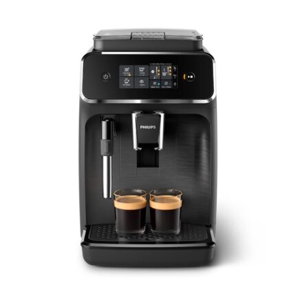 PHILIPS Serie 2200 Cafetera Automática Espresso con Molinillo Cerámico, Espumador de Leche, Negro Mate EP2220/10