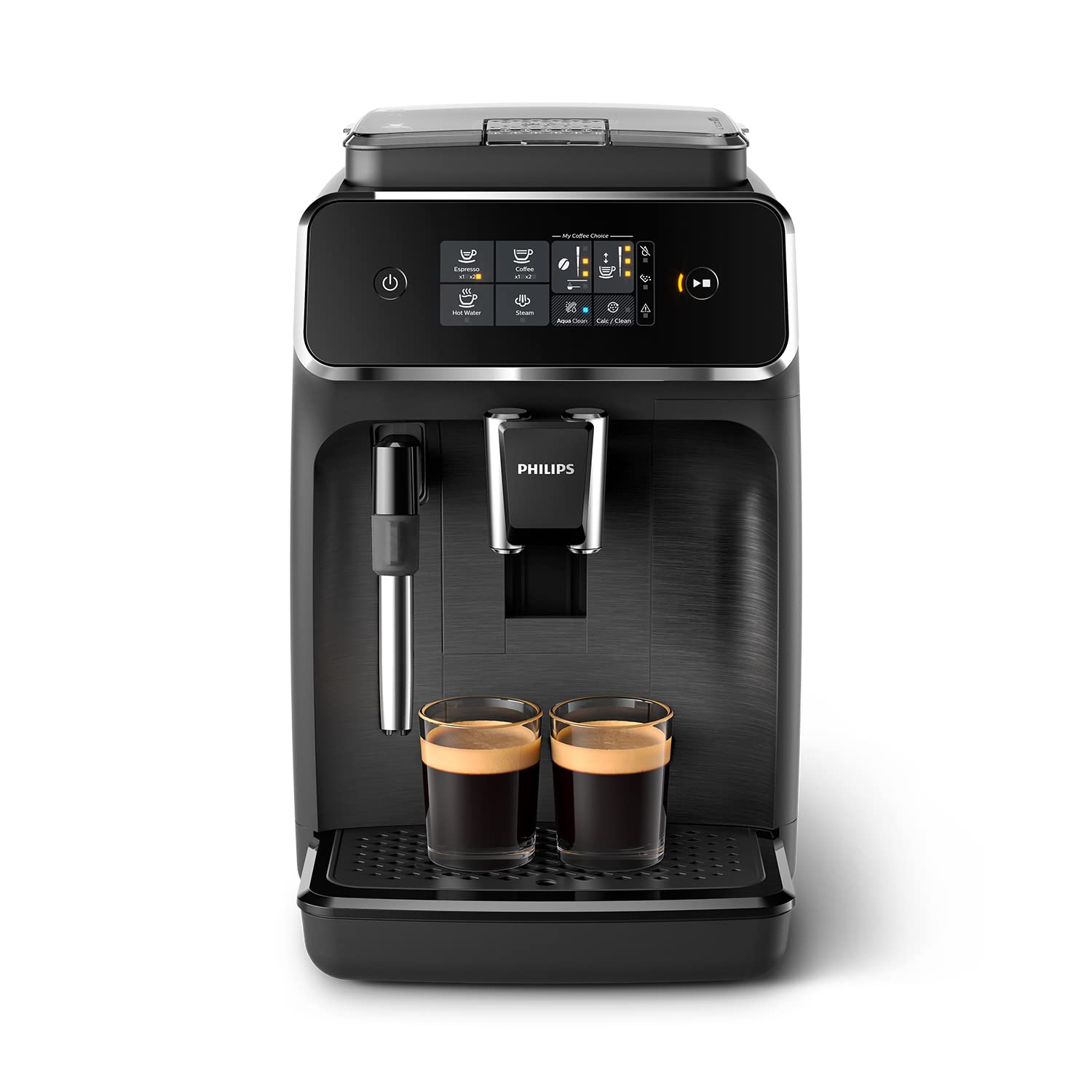 61OVw7YXwwL PHILIPS Serie 2200 Cafetera Automática Espresso con Molinillo Cerámico, Espumador de Leche, Negro Mate EP2220/10 - Imagen 1