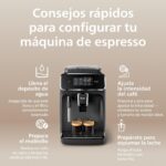 PHILIPS Serie 2200 Cafetera Automática Espresso con Molinillo Cerámico, Espumador de Leche, Negro Mate EP2220/10 - Imagen 9