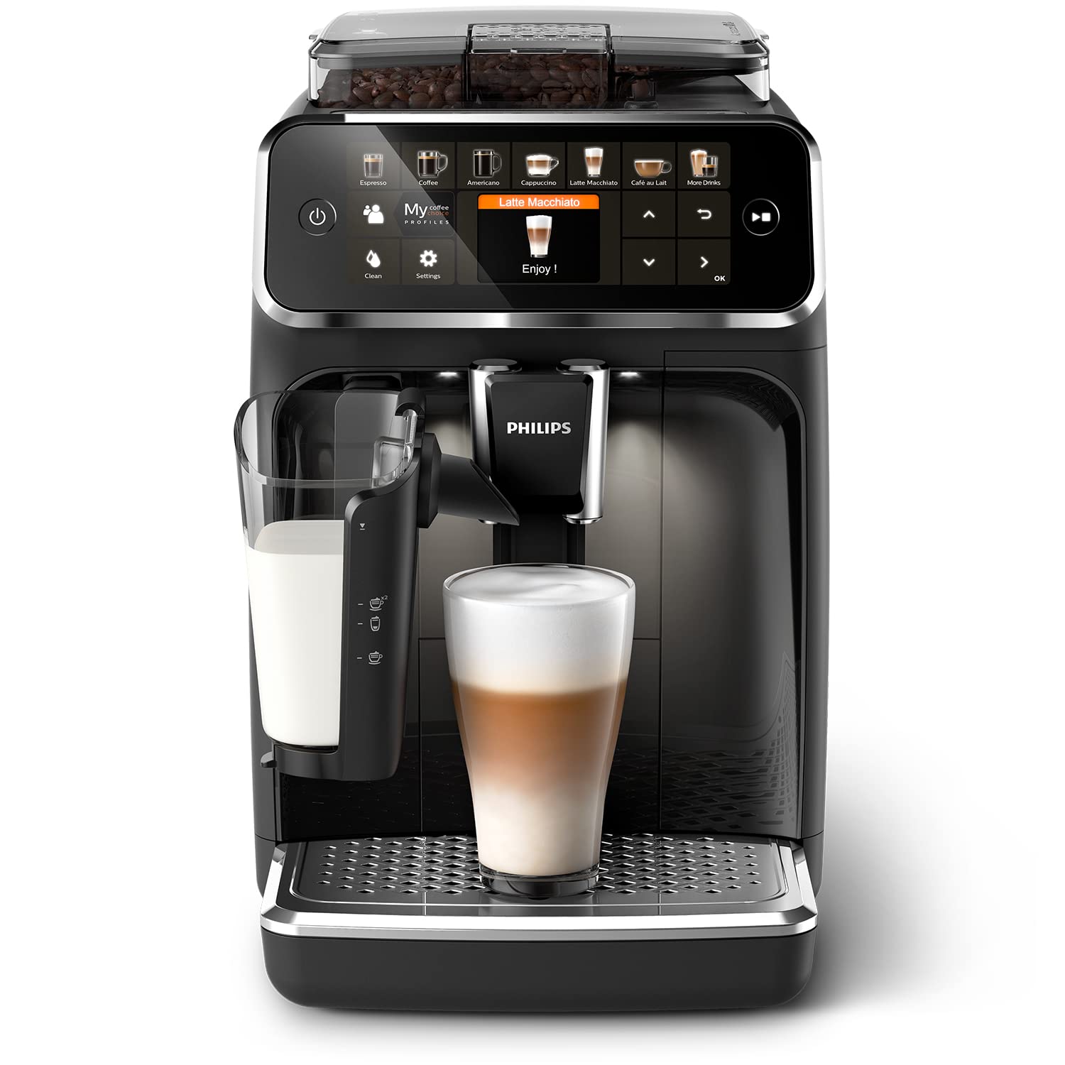 61bIqkKjShL Philips Serie 5400 Cafetera Superautomática EP5441/50 - Sistema LatteGo, 12 Variedades, Pantalla Táctil, 4 Perfiles - Imagen 1