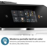 PHILIPS 2300 Cafetera Superautomática LatteGo EP2333/40 Cromo Blanco, Molinillo Cerámico, AquaClean - Imagen 4