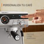 KRUPS Precision - Cafetera Espresso con Molinillo Integrado, 30 Niveles de Molienda, Inox/Negro - Imagen 4