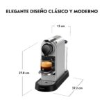Krups Nespresso Citiz - Cafetera de Cápsulas, 19 Bares, Compacta, Thermoblock, Modo Eco, Plata - Imagen 5