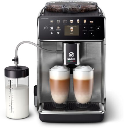 Saeco GranAroma Cafetera Superautomática SM6585/00 - 16 Variedades, Pantalla Color, 6 Perfiles, Molinillo Cerámica