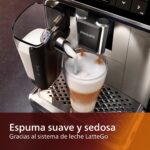 Philips Serie 5400 Cafetera Superautomática LatteGo, 12 Variedades, 4 Perfiles Usuario, Cromado EP5447/90 - Imagen 4