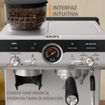 KRUPS Precision - Cafetera Espresso con Molinillo Integrado, 30 Niveles de Molienda, Inox/Negro - Imagen 3