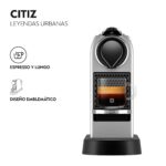 Krups Nespresso Citiz - Cafetera de Cápsulas, 19 Bares, Compacta, Thermoblock, Modo Eco, Plata - Imagen 2