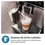PHILIPS 3300 Cafetera Superautomática EP3347/90 con LatteGo, 6 Bebidas, Molinillo Cerámico, Cromo Negro - Imagen 5