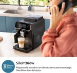 PHILIPS 2300 Cafetera Superautomática LatteGo EP2330/10 Negro Mate, Pantalla Táctil, SilentBrew - Imagen 6