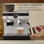 KRUPS Precision - Cafetera Espresso con Molinillo Integrado, 30 Niveles de Molienda, Inox/Negro - Imagen 5